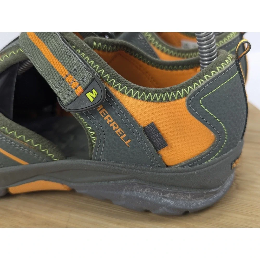 Merrell‎ Hydro Sandals Shoe Mens 6 W Water Sneakers Gray Orange Outdoor Camp
